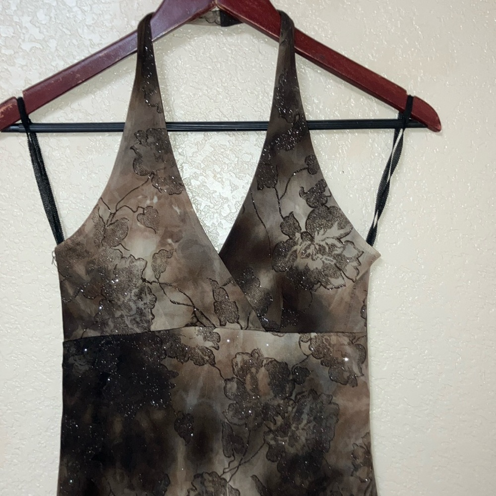 Brown and tan dress